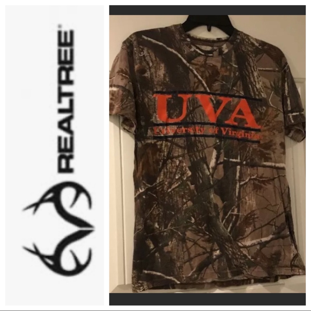 3/$10 Real tree UVA Cavaliers Camo T-shirt Small